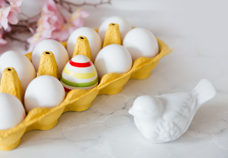 decoration easter eggs in the easter timeの写真素材