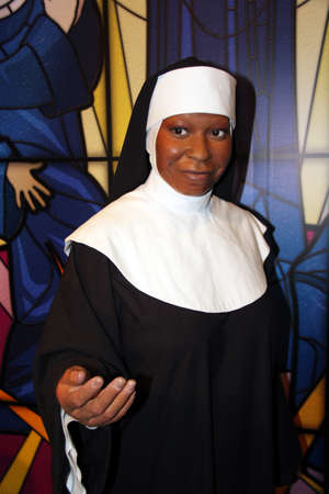 London, - United Kingdom, 08, July 2014. Madame Tussaud's in London.  Waxwork statue of Whoopi Goldberg. Created by Madam Tussaud's in 1884, Madam Tussaud's is a waxwork museum and tourist attraction.のeditorial素材