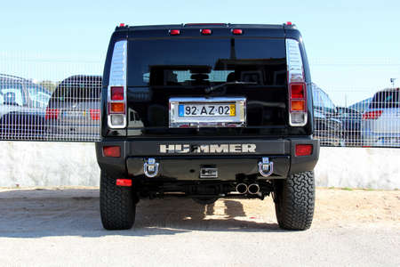 Algarve, Portugal. Circa December 2013. Hummer with portuguese number plates sitting in a car park...