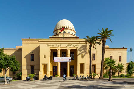 Marrakech, Morocco - 12 October, 2019: Facade of the Theater Royal in Marrakesh, Moroccoのeditorial素材