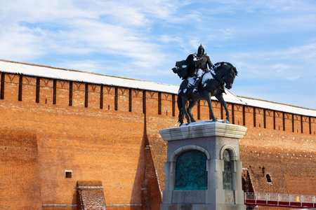 Kolomna, Russia - 17 November, 2022: Equestrian monument to Prince Dmitry Donskoy near Kremlin in Kolomna, Moscow regionのeditorial素材