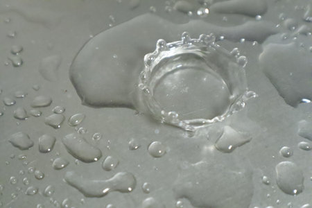Water drops on a white background. Water drops on a white background.の写真素材