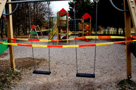 Children's playgrounds and sports grounds are prohibited, due to quarantine announced. COVID-19