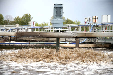 Water recycling on sewage treatment station Lithuania, Kedainiaiの写真素材