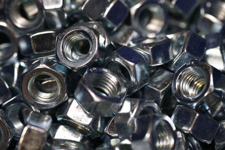 industrial iron nuts nails and screwの写真素材