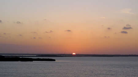 Landscape magnificent sunset on the ocean. Mexicoの写真素材