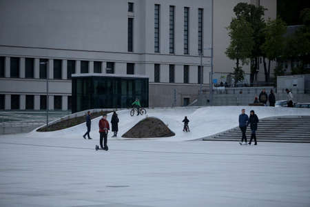 Unity Square in the center of Kaunas Lithuania 14 05 2020のeditorial素材