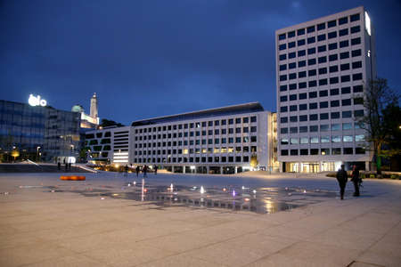 Unity Square in the center of Kaunas Lithuania 14 05 2020のeditorial素材