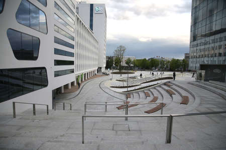Unity Square in the center of Kaunas Lithuania 14 05 2020のeditorial素材