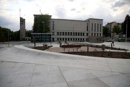Unity Square in the center of Kaunas Lithuania 14 05 2020のeditorial素材