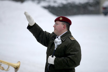 Oath of the Lithuanian Military Academy, winter, Vilnius 10 02 2018