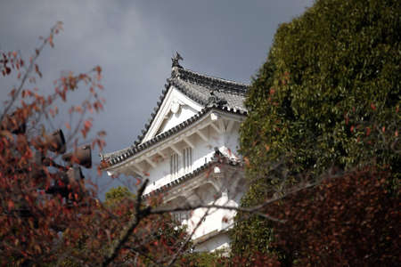 Himeji castle, Kansai Japan historic landmark backgroundのeditorial素材