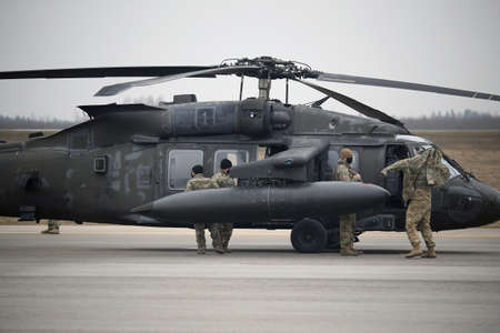 UH-60 Black Hawk Helicopters, Karmelava Airport, Lithuania 25 03 2021