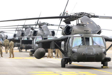 UH-60 Black Hawk Helicopters, Karmelava Airport, Lithuania 25 03 2021のeditorial素材