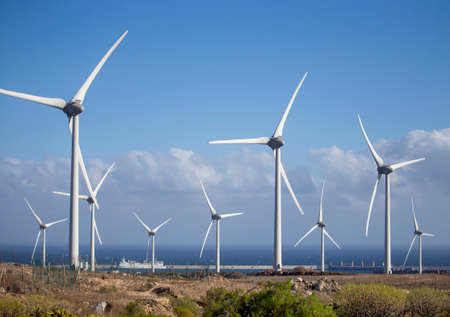 Wind turbine at the Southern part of Tenerife in the Spanish Canary Islands