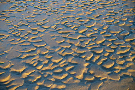 Abstract Background of Deep Sand Ripples at the Beachの写真素材