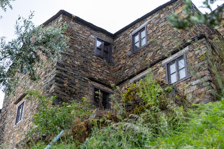 Talasnal: A Tourist Marvel in Portugal with Ancient Architecture, Stone Houses, and Narrow Alleys Jun 19 2024の写真素材