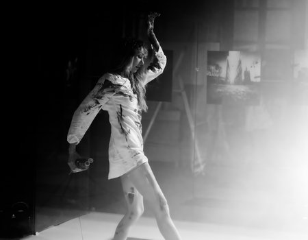 Dance, Painting, and Creative Expressionの写真素材