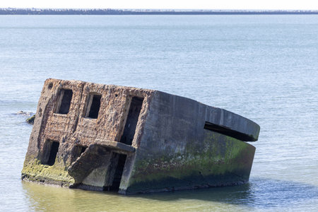 Ruins of a Demolished Fort on the Coast of Liepajaの写真素材