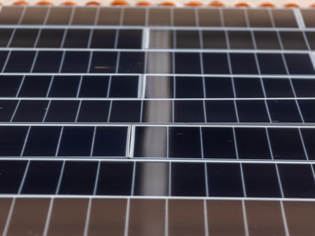 Energy independence through rooftop solar panels in sunlight
