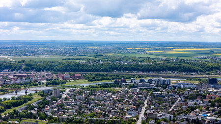 Lithuanian Urban Landscape: Kaunas City Panoramaの写真素材