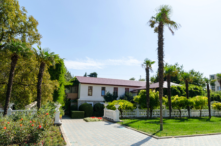 Exhibition \"The wonderful world of insects and fungi.\" Nikita Botanical Garden. Crimea, Yalta, Nikita village.のeditorial素材