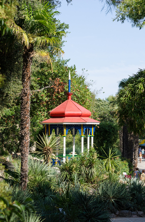 Gazebo in the Lower Park. Nikita Botanical Garden. Crimea, Yalta.の写真素材