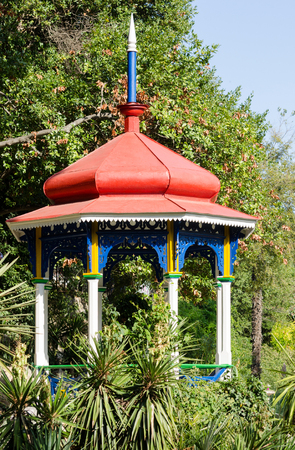 Gazebo in the Lower Park. Nikita Botanical Garden. Crimea, Yalta.の写真素材
