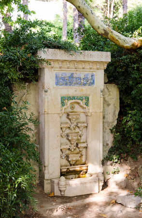 Copy of Bakhchsarai "Fountain of Tears" in the Nikitsky botanical garden. Crimea, Yalta, Nikita village.の写真素材