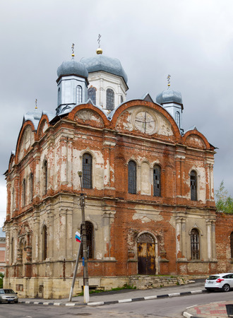 Temple of Archangel Michael. Located at the intersection of October St. and Sverdlov St. in a dilapidated state. Built in the XVIII-XIX centuries. Yelets, Lipetsk region, Russia.のeditorial素材