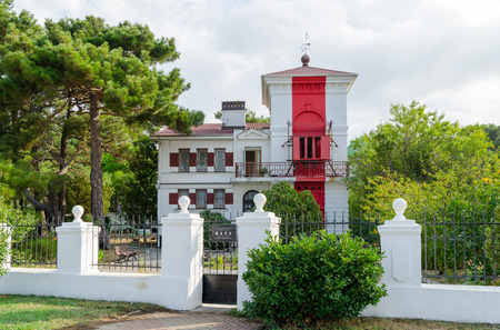 Gelendzhik lighthouse - the oldest operating lighthous on the Black Sea coast, a monument of architecture. Founded on August 19, 1897. The author of the building is considered to be a Frenchman, FranÃÂ§ois Joseph de Tondo. Lighthouse is located on Lermonのeditorial素材