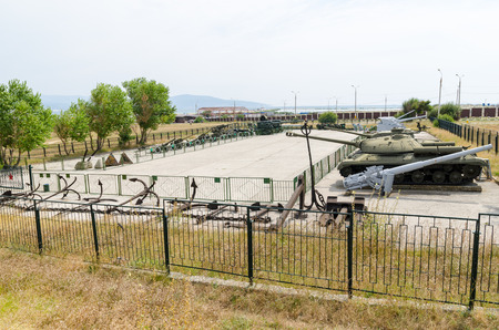 The open air museum Weapons and military equipment of the Great Patriotic War of 1941 - 1945 in Novorossiysk, Krasnodar Krai, Russia - August 28, 2016.のeditorial素材