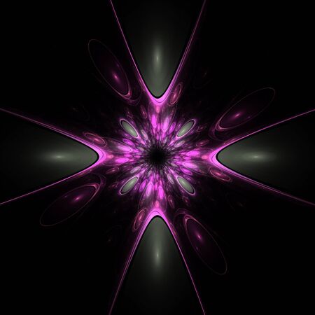 Purple plastic abstract fractal design for backgrounds and wallpapersの写真素材
