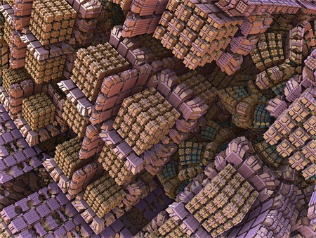 Pink Candy Boxes science fiction abstract fractal design for backgrounds and wallpapers