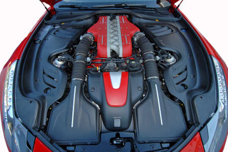 V12 engine isolated on white background