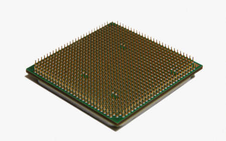 Cpu processor isolated on white
