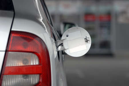 Open Tank Waiting for Refilling Carの写真素材