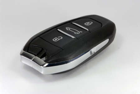 Car key isolated on white backgroundの写真素材