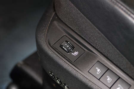 automotive seat with a rotary switch that regulates heatingの写真素材