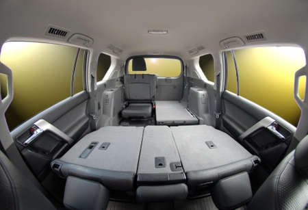 car trunk with rear seats folded