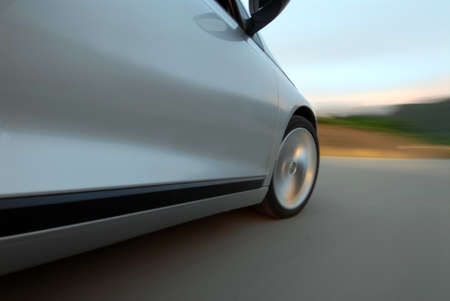 driving too fast in cornerの写真素材