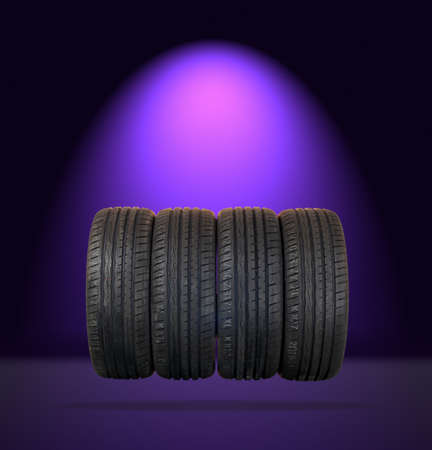 4 summer tiresの写真素材