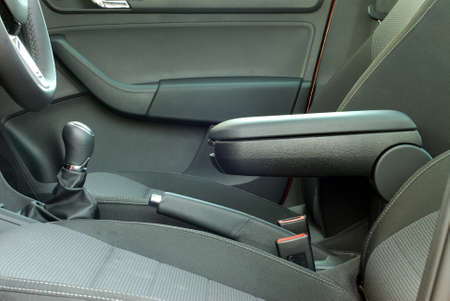 armrest of the car and handbrake