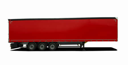red truck semi trailer
