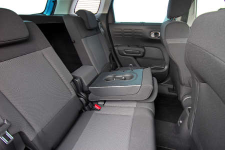 armrest in the luxury passenger car, rear seats