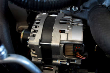 electric alternator to produce electric current in the carの写真素材