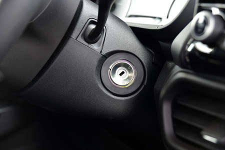 Keyhole, ignition switch in the passenger carの写真素材