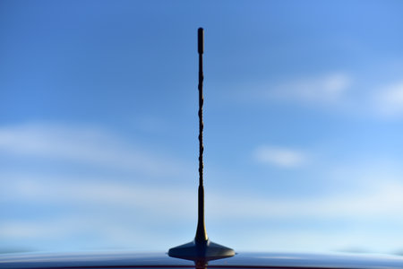 Rod receiving antenna for car radioの写真素材