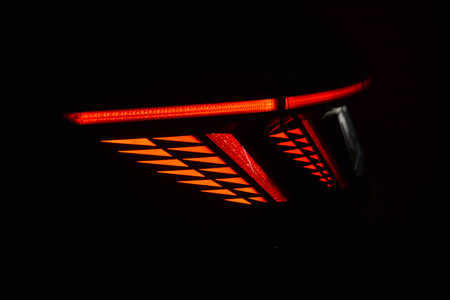 Activated LED tail light of the carの写真素材