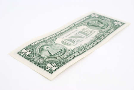 Close-up american dollar isolated on white background